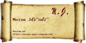 Moise Júnó névjegykártya